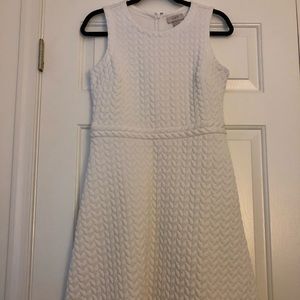 Winter white quilted Ann Taylor LOFT dress
